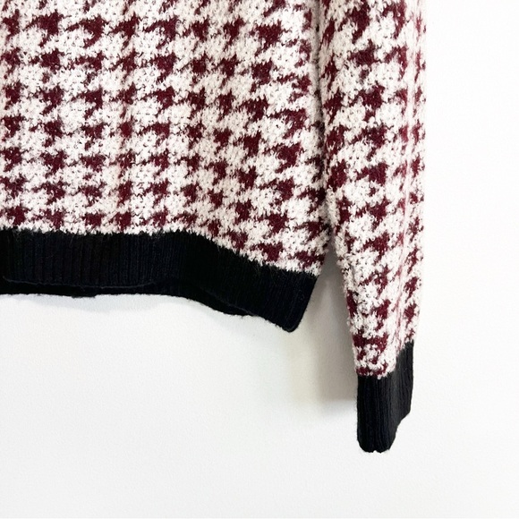 Anthropologie Black and Cream Houndstooth Cardigan - Picture 10 of 13